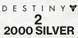Destiny 2 2000 Silver PS4